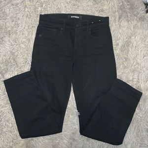 Express Black Mid Rise Skinny Stretch